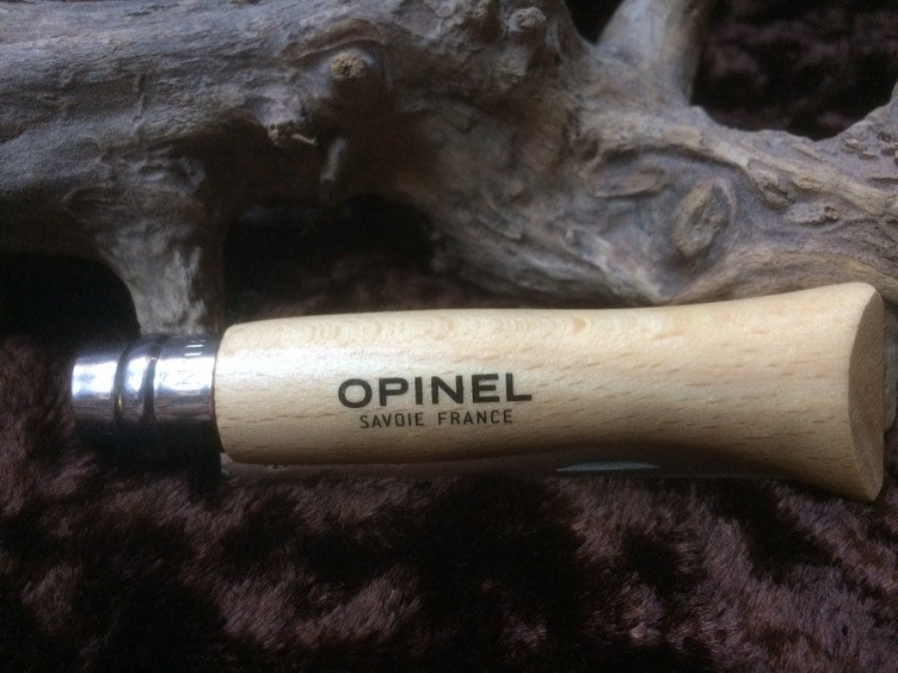 Opinel No.6VRI Stainless Steel original classic Beech Handle Virobloc safety locking ring.