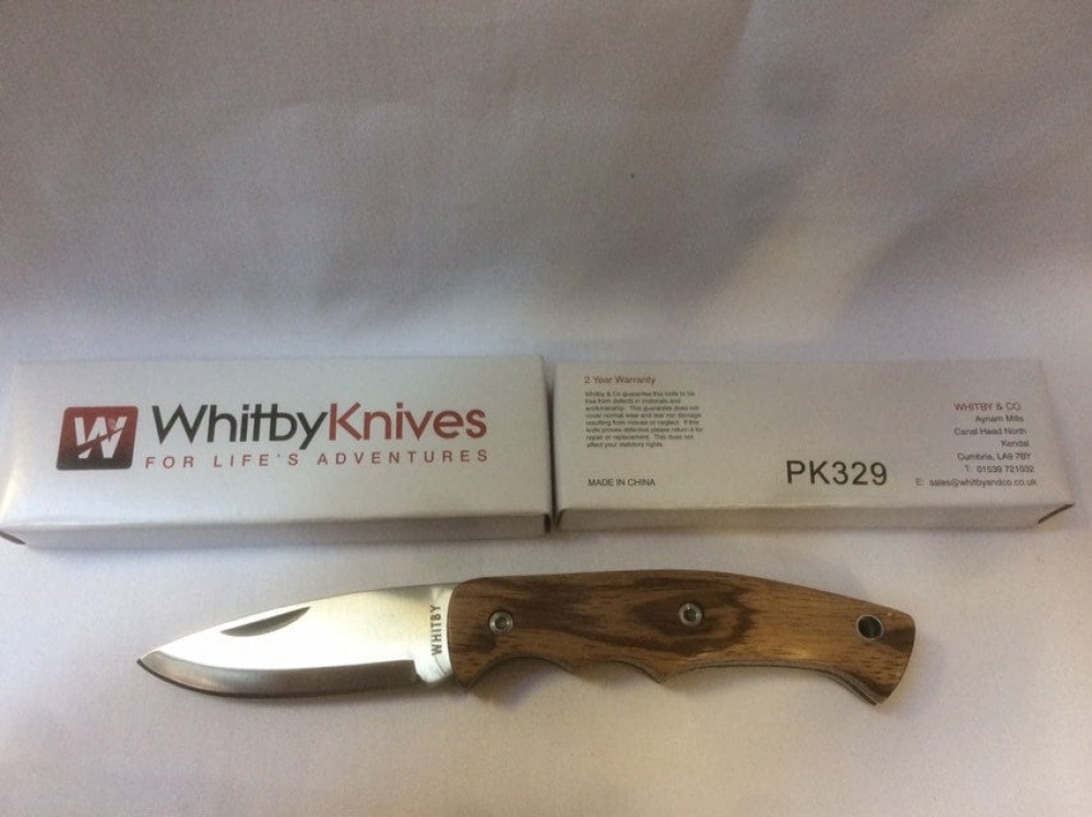 Stainless slip joint knife with drop point blade 2.5\", 3.5\" closed length, weight 72g