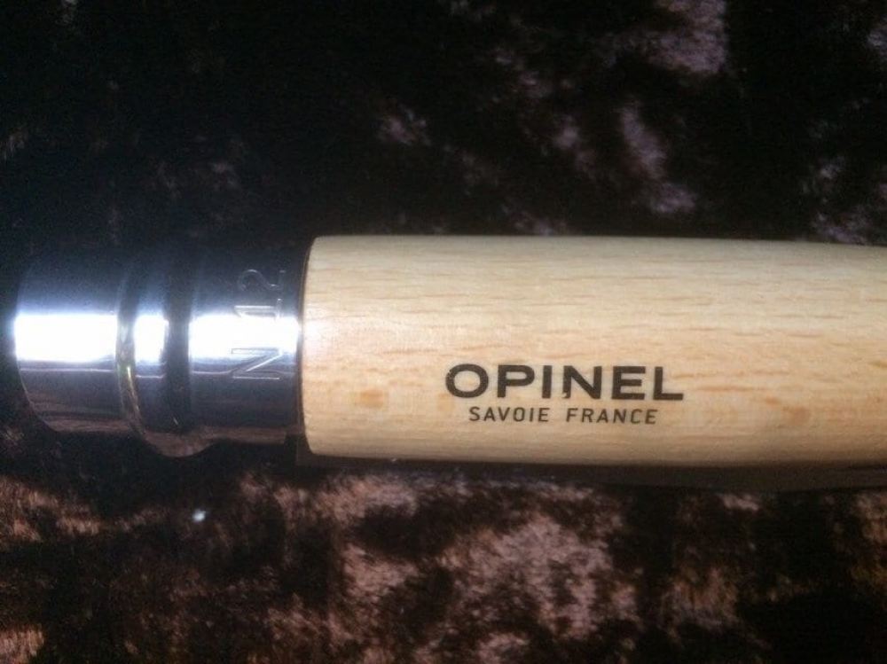 Opinel No. 12 Large Folding bread knife with stainless steel serrated 12 cm.blade