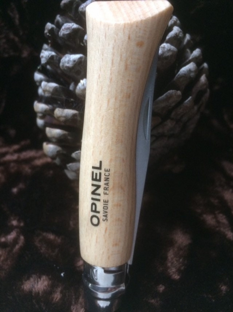 Opinel 7VRI Penknife With a Stainless Steel Blade Beech Handle Locking knife.