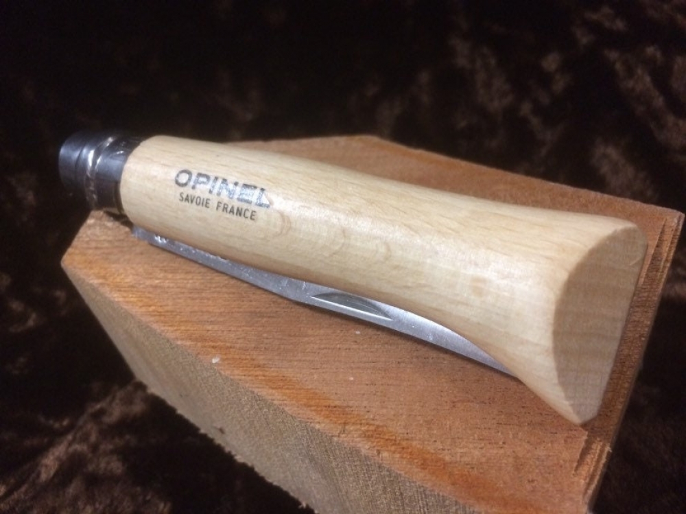 Opinel 8VRI Stainless Steel original classic Beech Handle Virobloc safety locking ring