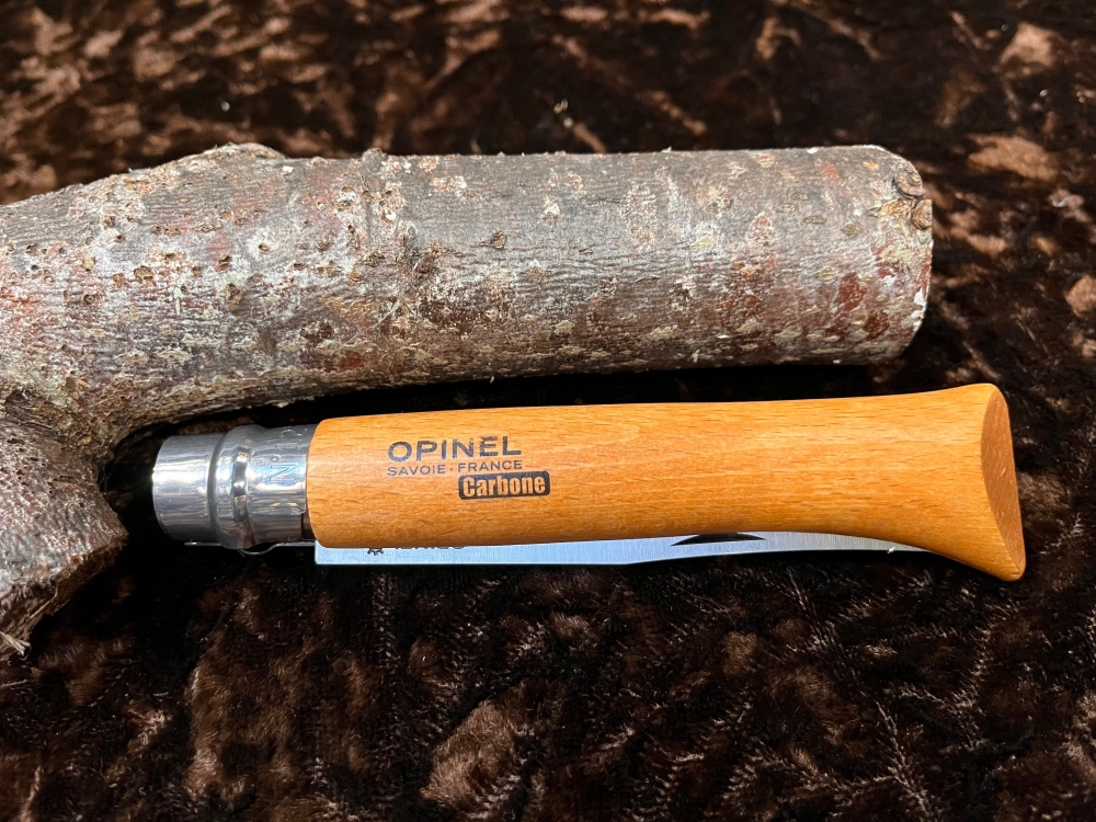 Opinel 12VRN Large Penknife with carbon steel 12 cm.blade