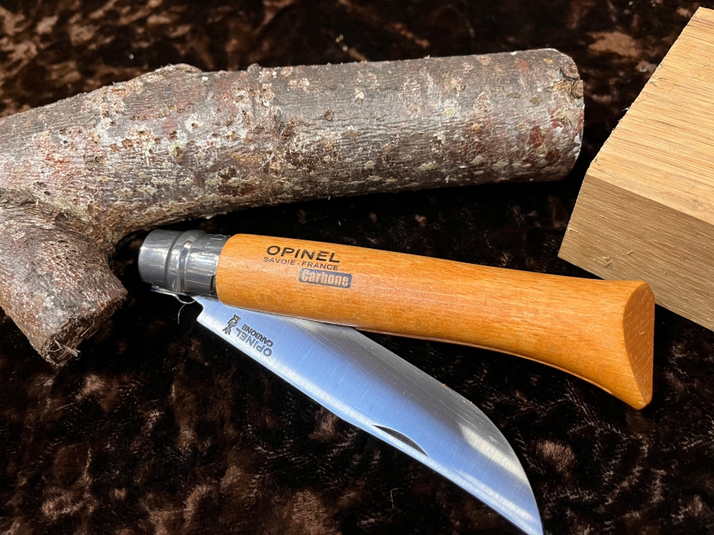 Opinel 12VRN Large Penknife with carbon steel 12 cm.blade