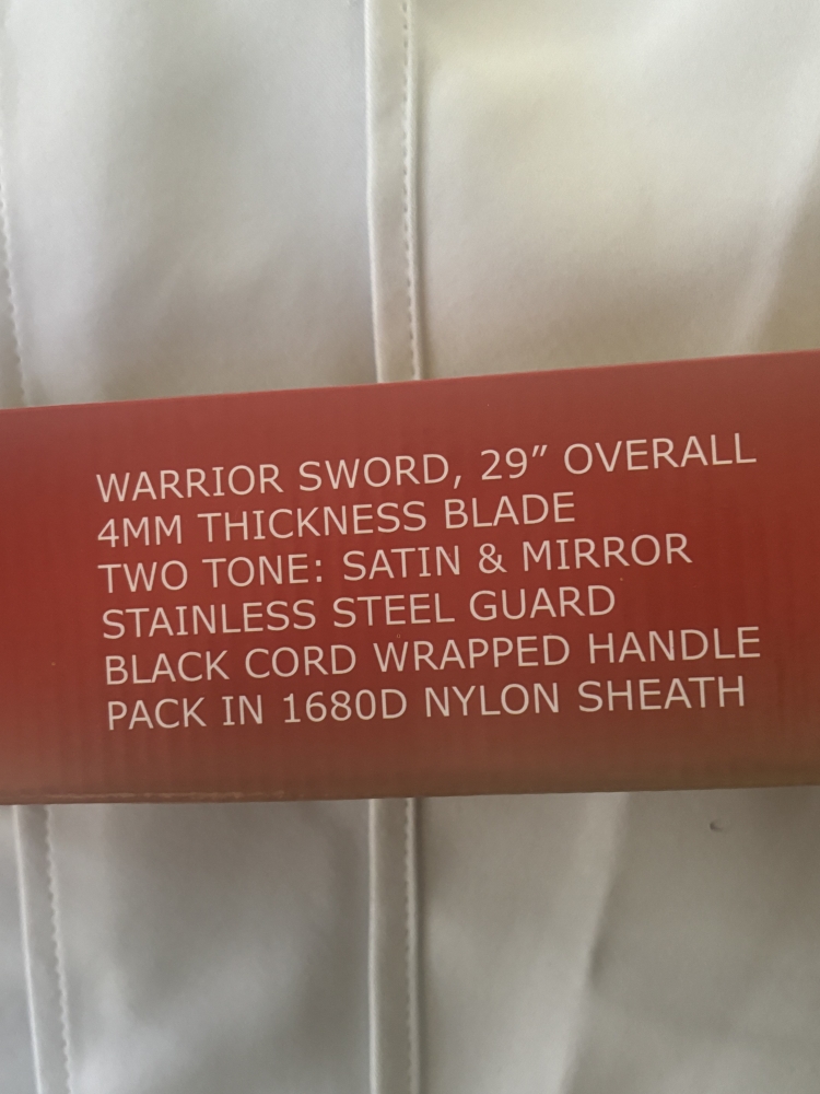 Frost Cutlery Tax Xtreme Warrior Sword 