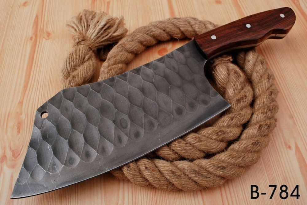 custom handmade butcher knife cleaver carbon steel