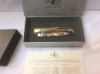 Laguiole Bread Cheese & Wine knife with a 10 cm. blade, light horn tip handle, brass bolsters