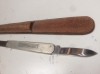 BroomWade letter knife in leather sheath. Stainless 9 1/4\" closed length 11 1/4\" opened length.