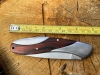 Elegant 3\" locking blade Whitby Knife. Hardwood with combined stainless handle.