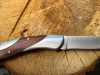 Elegant 3\" locking blade Whitby Knife. Hardwood with combined stainless handle.