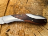 Elegant 3\" locking blade Whitby Knife. Hardwood with combined stainless handle.