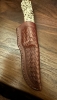 Handcarved Deer Antler Custom Knife 