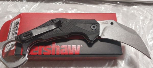 New in Box Kershaw Outlier Plain Edge Folding Karambit