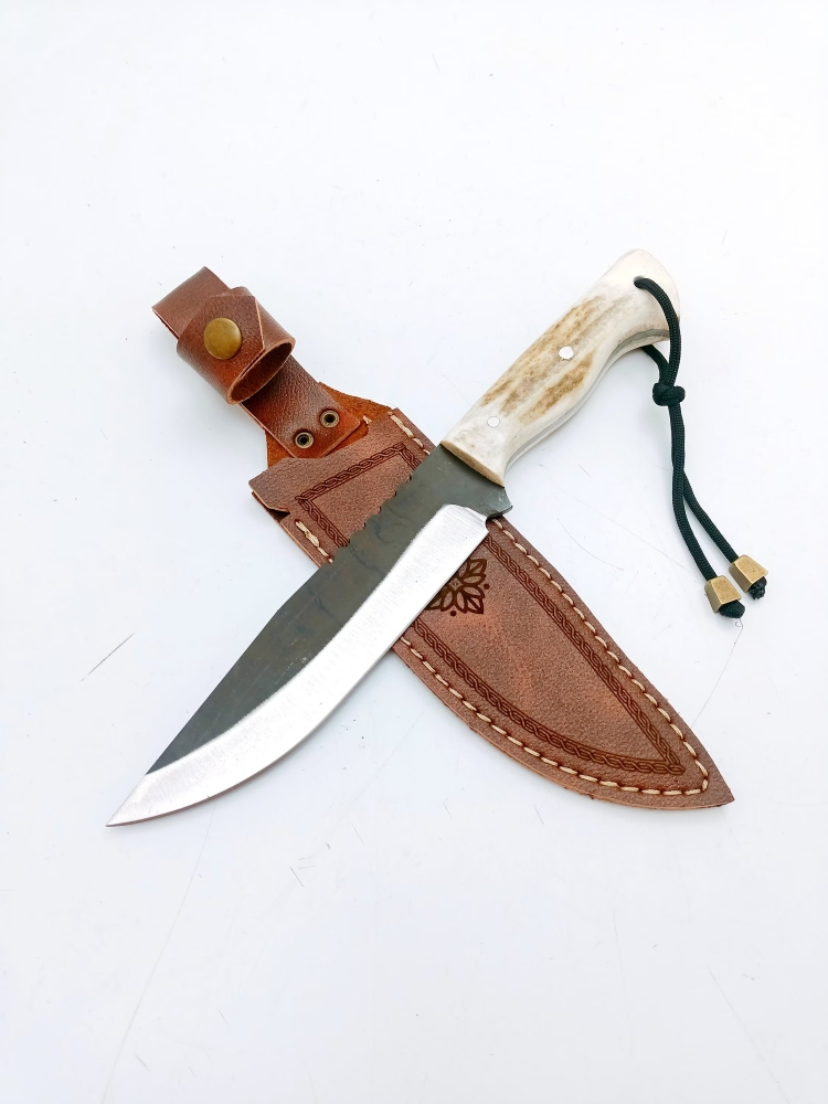 Handgemachte Hirsch Geweih Griff Bushcraft Messer Custom Jäger Geschenke Jagdmesser Männer Full Tang Klinge Outdoor Messer Geschenke für ihn Allzweckmesser