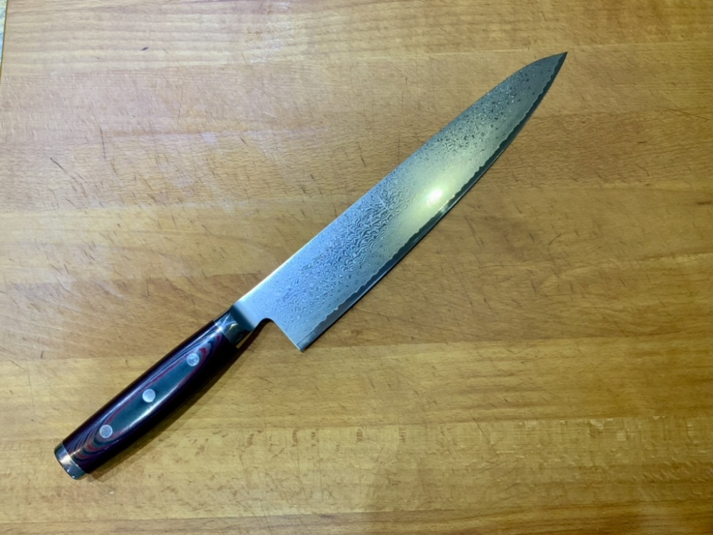 Yaxell Super Gou Damascus matching pair - 240mm Gyuto and 255mm Sujihiki