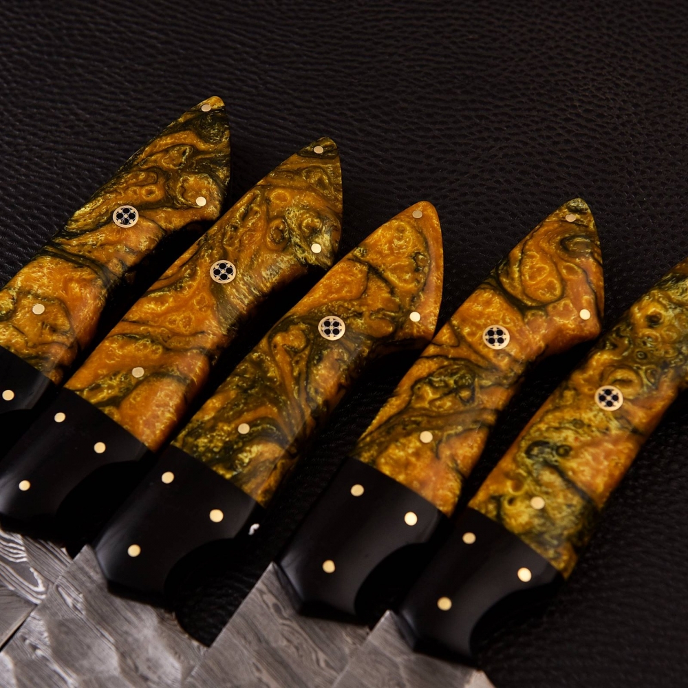 Chef Knives Resin and Black G 10 (5pieces)