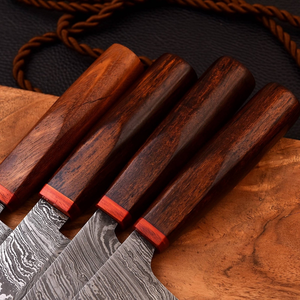 Chef Knives Rose Wood (4pieces)