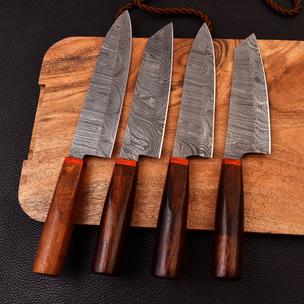 Chef Knives Rose Wood (4pieces)