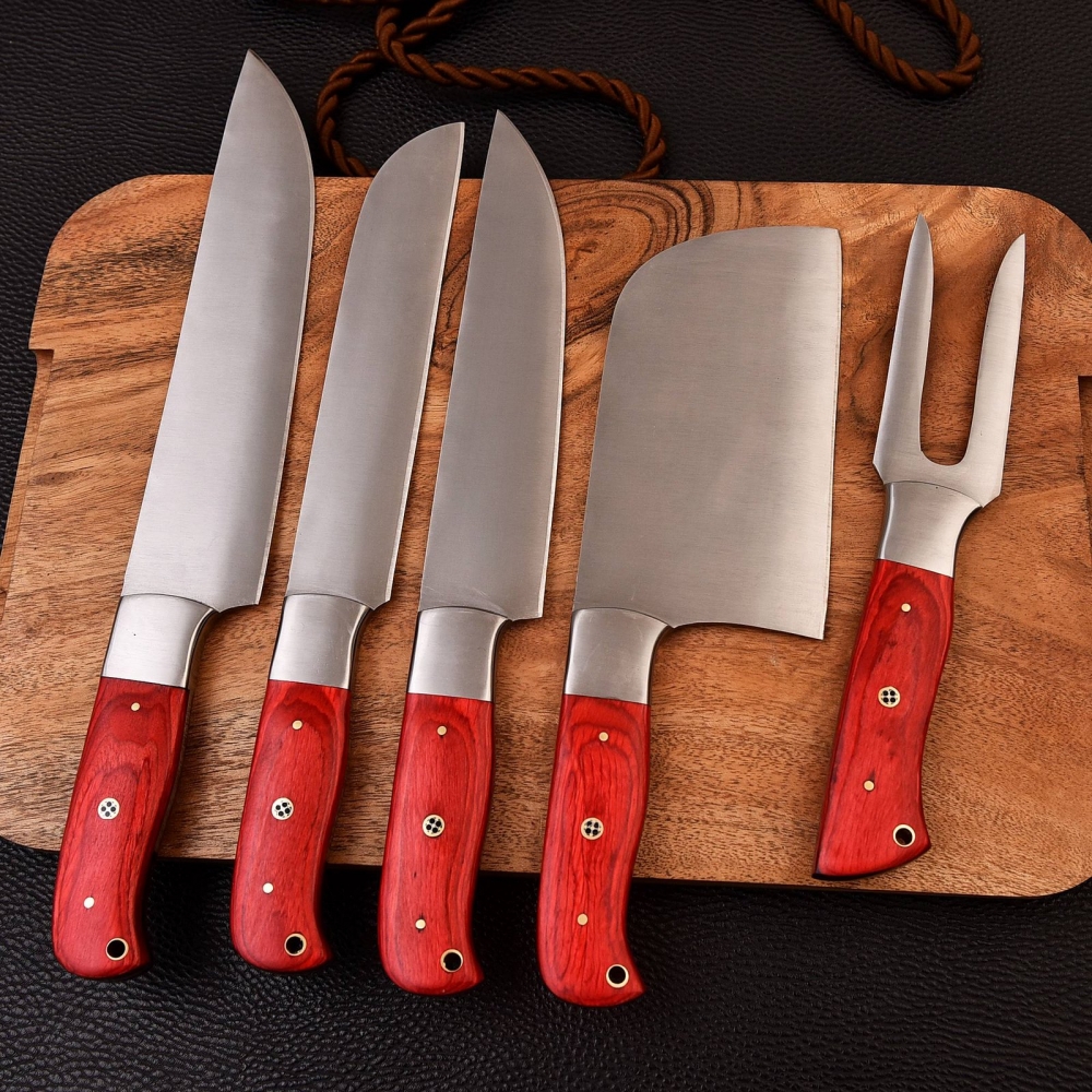 Chef Knives Pakka Wood (5pieces)