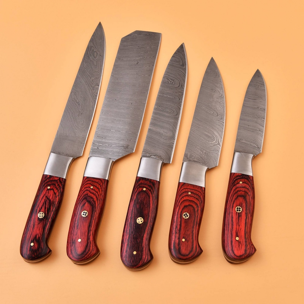 Chef knives Pakka Wood (5pieces)