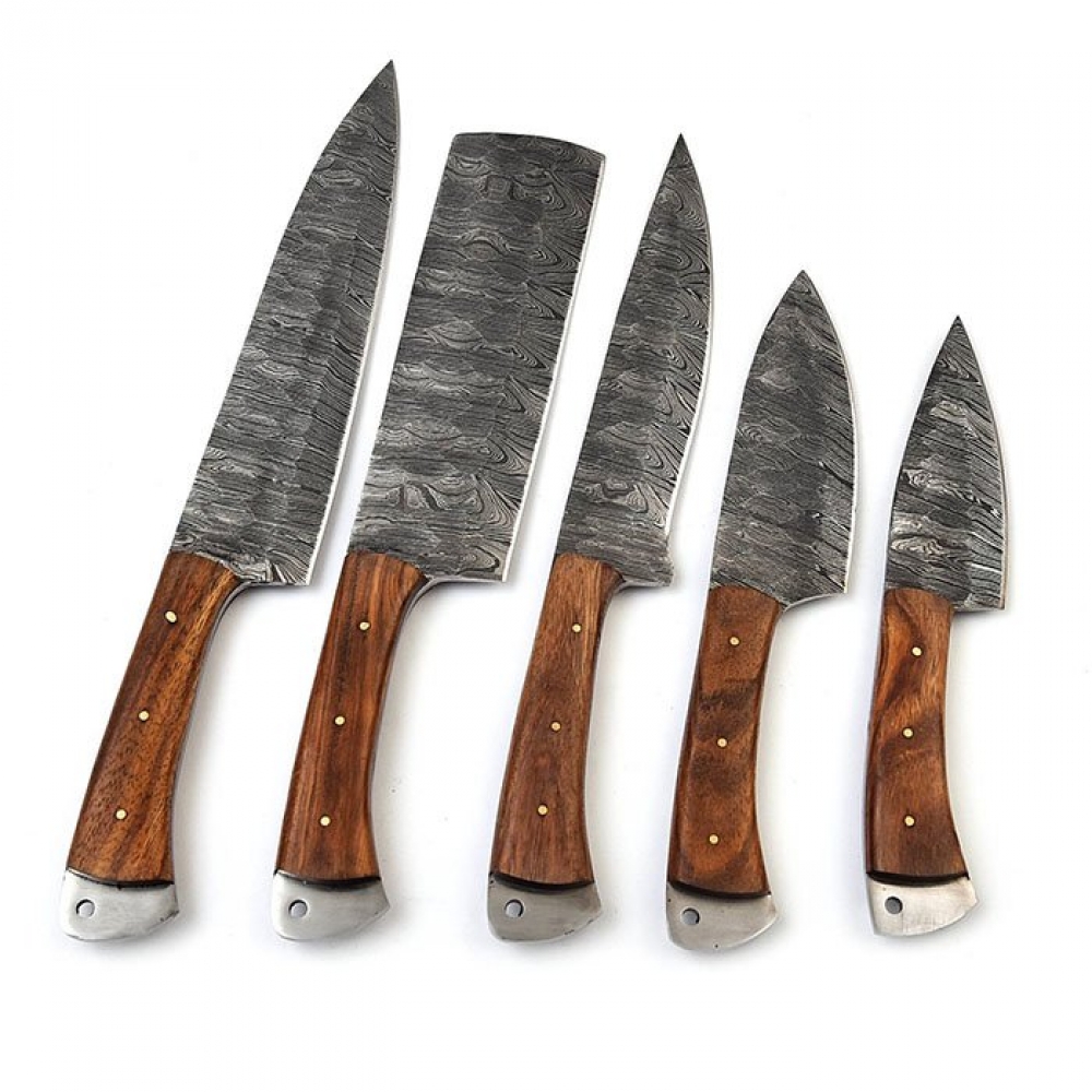 Handmade Damascus Chef Knives Set (5pieces)