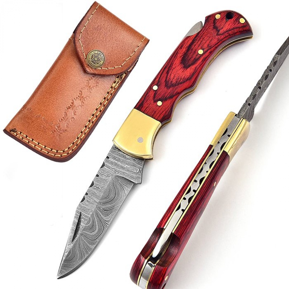 Damascus Handmade Folding Knife