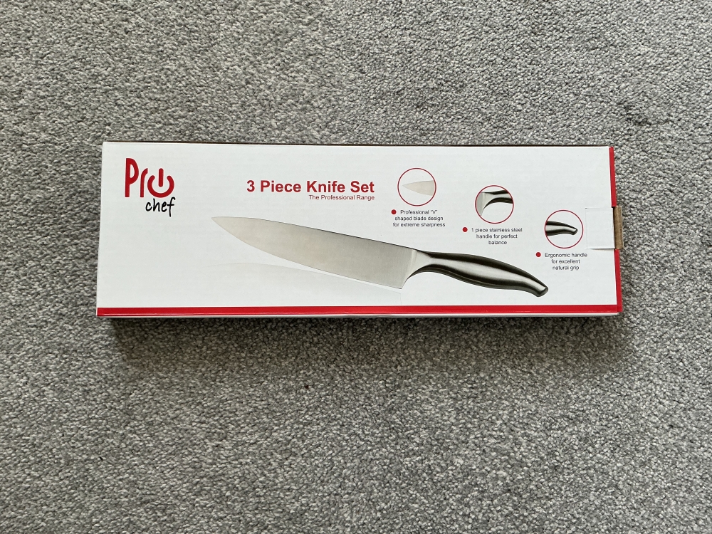 Pro Chef 3 Piece Knife Set New, Unused.