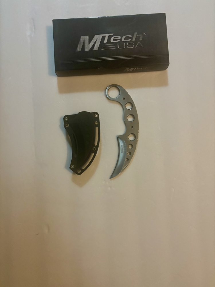 MTech Fixed Blade Karambit Stainless Steel W Sheath