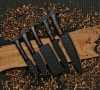 kitchen knife chef set carbon steel handmade knife with leather sheath