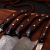 Chef Knives Rose Wood And Black G 10 (5pieces)