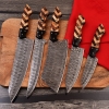 Handmade Damascus Chef Knives Set (5pieces)