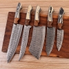 Handmade Damascus Chef Knives Set (5pieces)