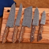 Handmade Damascus Chef Knives Set (5pieces)