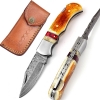 Damascus Handmade Folding Knife