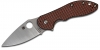 Spyderco Domino Flipper Knife 3.13\" CTS-XHP Blade, Red Weave Carbon Fiber and Titanium Handles, Frame Lock