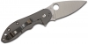 Spyderco Domino Flipper Knife 3.13\" CTS-XHP Blade, Red Weave Carbon Fiber and Titanium Handles, Frame Lock