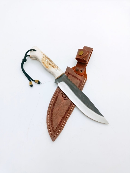 Handgemachte Hirsch Geweih Griff Bushcraft Messer Custom Jäger Geschenke Jagdmesser Männer Full Tang Klinge Outdoor Messer Geschenke für ihn Allzweckmesser