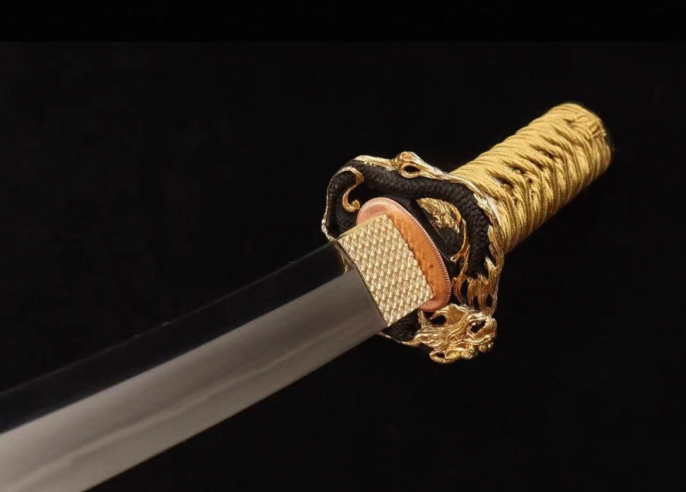 Gilded Double-Sided Dragon Rib Katana