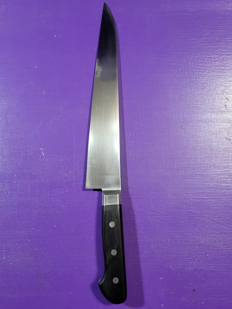 Japanese knife Kanda 129095 Molybdenum Steel, Black Plywood, Sukihiki, 270mm
