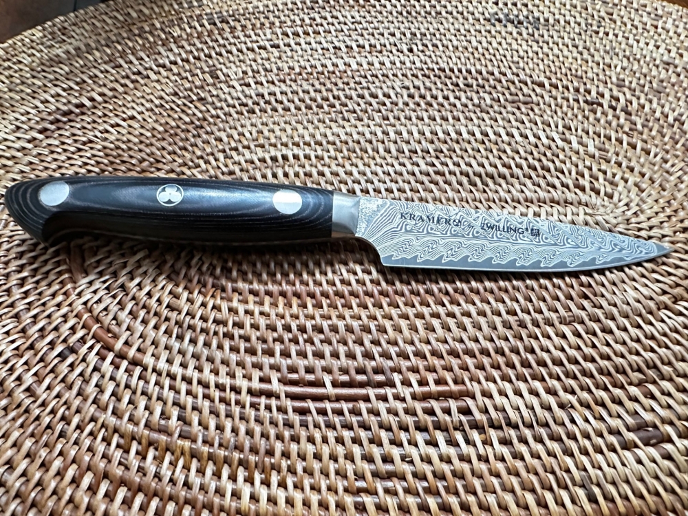 NEW In Package Kramer Stainless Damascus 7-Piece Knife Block Set- Black Matte