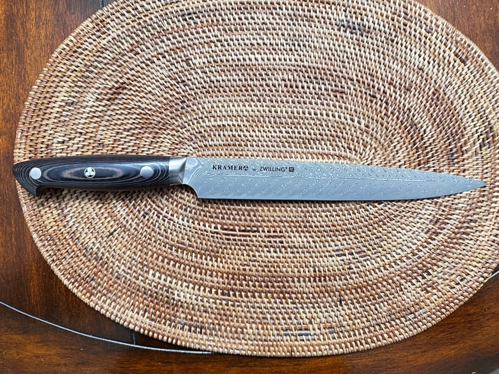 NEW In Package Kramer Stainless Damascus 7-Piece Knife Block Set- Black Matte