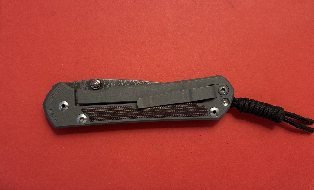 Chris Reeve Sebenza 31 Large – Chad Nichols Stainless Steel Ladder Damascus – Canvas Micarta Inlays – CRK Serviced