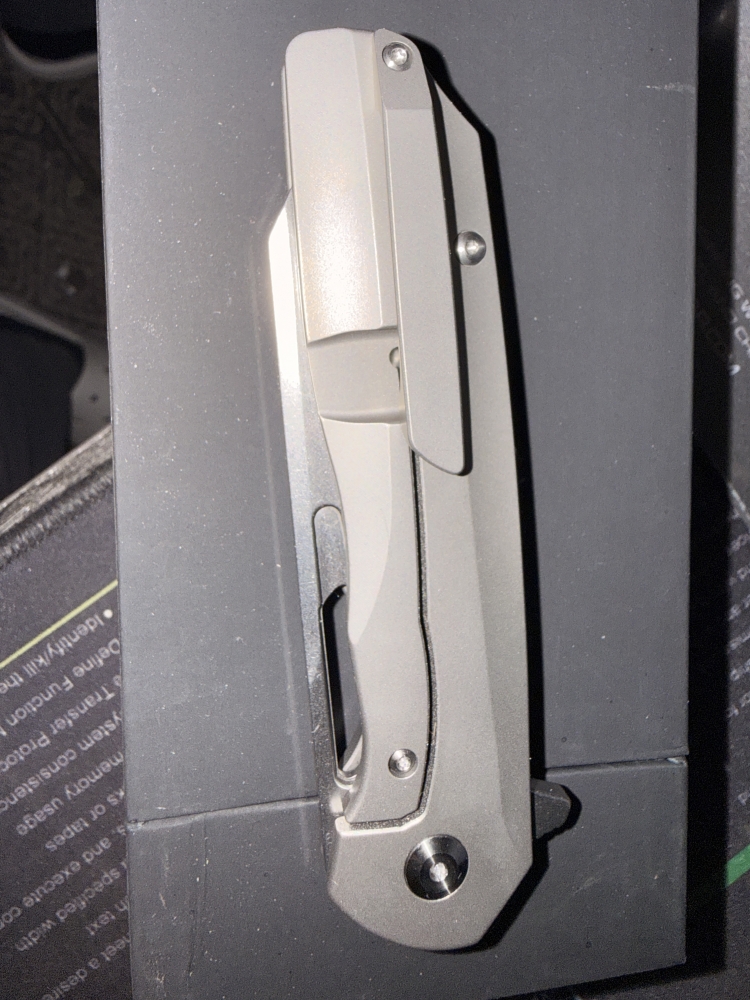 Kansept Knives Shard Frame Lock Knife Ti/Carbon Fiber (3.5\" Stonewash)