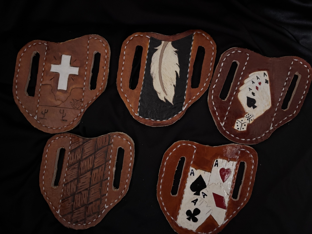 Custom Trapper knife sheaths