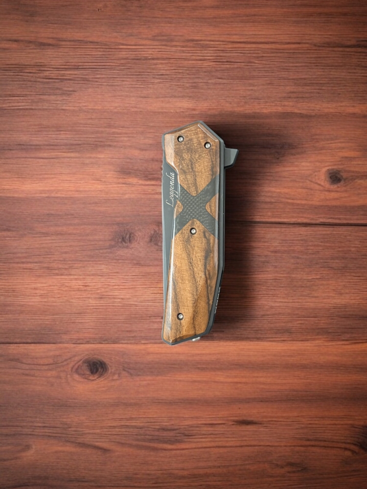 WOOX Leggenda Knife (3.5\" Blade) (Carbon Fiber/Walnut Scales) 