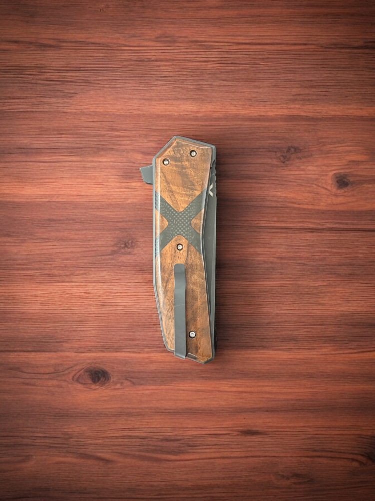 WOOX Leggenda Knife (3.5\" Blade) (Carbon Fiber/Walnut Scales) 