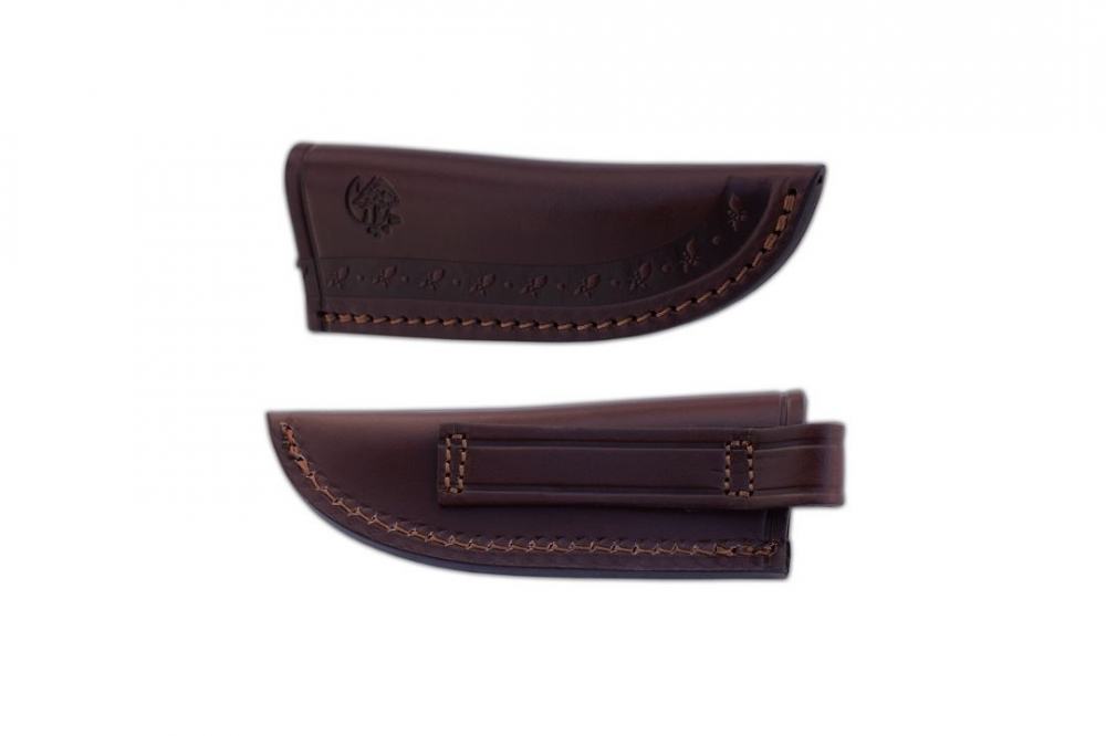 BRAND NEW J&V Adventure Knives Chacal Mini Satin Finish with Cocobolo Handle and Brown Leather Sheath