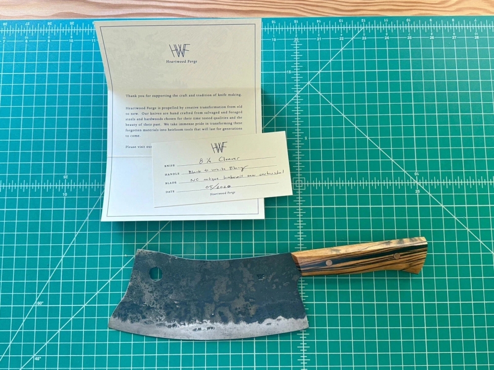 Heartwood Forge Carbon Steel Custom Cleaver Knife Will Manning 