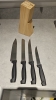 Home Basics 4-Piece Stainless Steel Steak Knife Set.