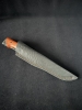 Handmade AUS-10 Fixed Blade Knife “Eagle” – Padauk Handle, White Corian Spacer, Dural Bolster, Leather Sheath