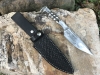 Hand forged Railroad Spike Knife Black Handcrafted Leather Sheath